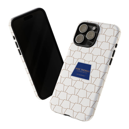 MTA Geometric White & Copper Pattern Phone Case - Tough Cases for Stylish Protection