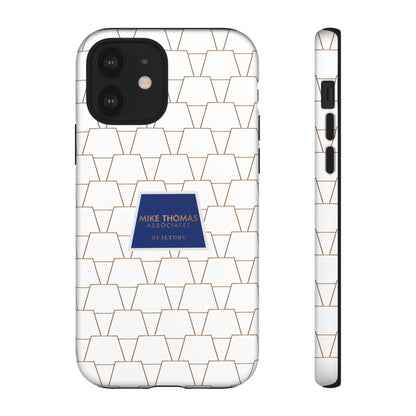 MTA Geometric White & Copper Pattern Phone Case - Tough Cases for Stylish Protection