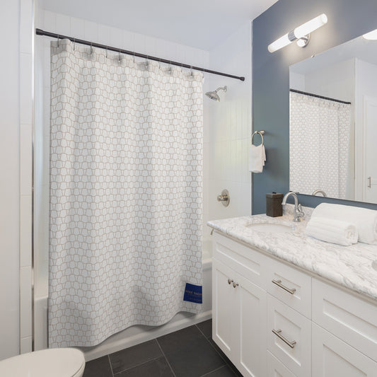 Stylish Shower Curtain | Modern Bathroom Decor, Geometric Pattern, Home Makeover, Gift Idea, Bathroom Accessories