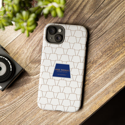 MTA Geometric White & Copper Pattern Phone Case - Tough Cases for Stylish Protection